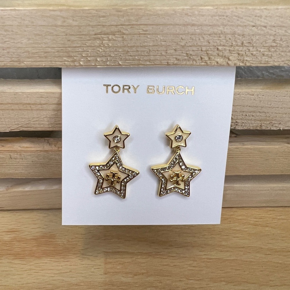 Tory Burch Falling Star Drop Earrings
